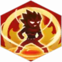 Flame Warrior - hero - Transparent Layer PNG