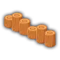Orange Cylinders - plastic - High Resolution PNG