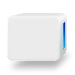 White Cube - minimalist design - Transparent Background PNG