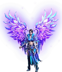 Purple Winged Warrior - Transparent Layer PNG