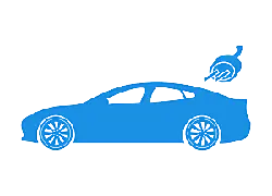 Blue Car - simple - outline - Lossless PNG