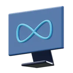 Infinite Symbol Display - minimalist design - No Watermark PNG