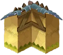 Hillside Cottage - pixel art - High Resolution PNG