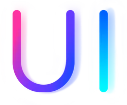 Neon U-shape Light - minimalist - PNG
