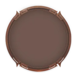 Brown Circular Ornament - metallic texture - No Watermark PNG