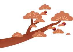 Peach Tree - illustration - PNG