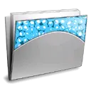 Blue Snowflake Folder - office - Transparent Layer PNG
