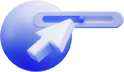 Blue Mouse and Slider - interaction - High Resolution PNG