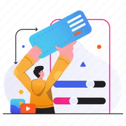 Man Holding Card - design - PNG