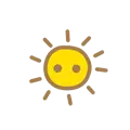 Sun - smile - Transparent Layer PNG
