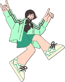 Girl in Green Clothing - green - No Watermark PNG