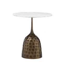 Hammered Metal Base Round Table Lamp - lighting - No Background PNG