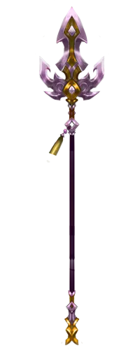 Purple Golden Staff - No Background PNG