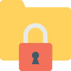 Folder and Lock - safety - No Background PNG