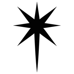 Black Star Shape Pattern - simple - No Watermark PNG