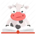 Calf Reading a Book - learning - PNG Images