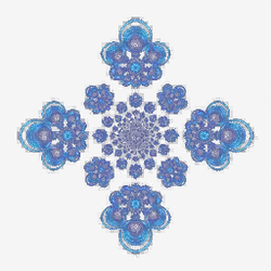 Blue Fractal Pattern - fractal - Lossless PNG