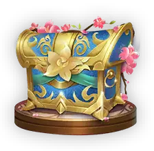 Golden Chest - flowers - PNG Images
