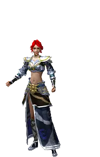 Red-haired Female Warrior - game character - warrior - High Resolution PNG
