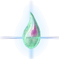 Water Drop - glowing - High Resolution PNG
