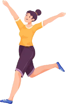 Female Runner - happy - Free Download PNG
