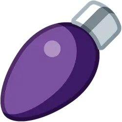 Purple Christmas Light Bulb - holiday decoration - High Resolution PNG