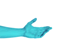Blue Hand - blue - PNG Images
