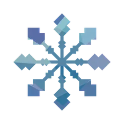 Snowflake - symmetrical - geometric shape - PNG