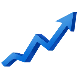 Blue Upward Arrow - chart - No Watermark PNG