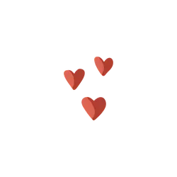 Three Hearts - High Resolution PNG