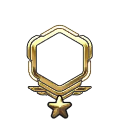 Hexagon Badge - star - gold - Lossless PNG