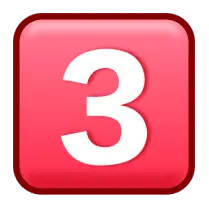 Number Three - square - Transparent Background PNG