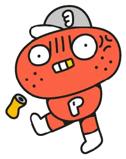 Cartoon Character with Hat - racing - No Background PNG