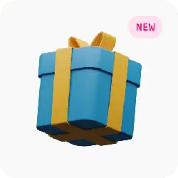 Blue Gift Box - blue - ribbon - PNG
