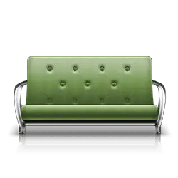 Green Sofa - modern - High Resolution PNG
