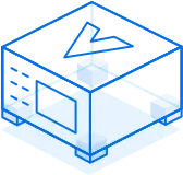 Cube - lines - blue - Lossless PNG