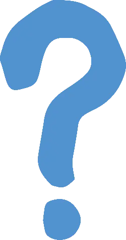 Question Mark - logo - blue - Transparent Background PNG