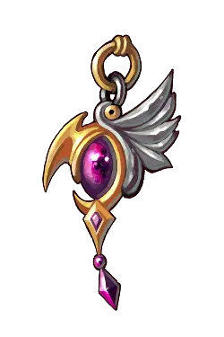 Purple Crystal Wing Necklace - necklace - PNG