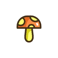 Cartoon Mushroom - game element - PNG