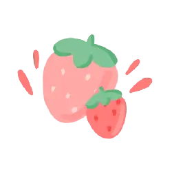 Strawberry - red - comic - No Watermark PNG