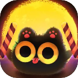 Black Cat - night - moon - Transparent Layer PNG