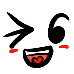 Cartoon Character with a Smile - red - High Resolution PNG