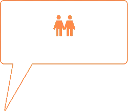 Two People Speech Bubble - interaction - No Background PNG