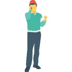 Man Wearing Safety Helmet on the Phone - phone - Lossless PNG