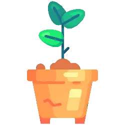 Potted Plant - leaves - Curated PNG