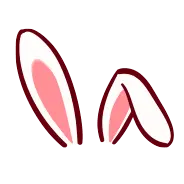 Rabbit Ears - simple - PNG