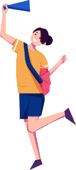 Girl with megaphone - sports - Free Download PNG