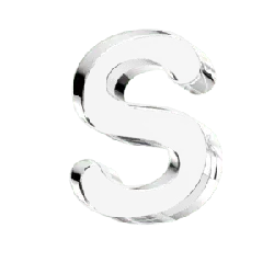 Letter S - silver - No Background PNG