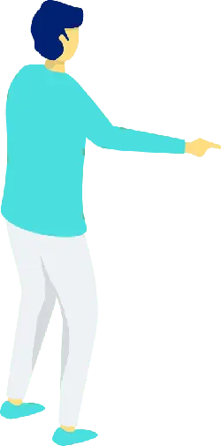 Cartoon Character in Blue Top and White Pants - character - Free Download PNG