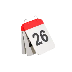 Flip Calendar - date - Transparent Background PNG